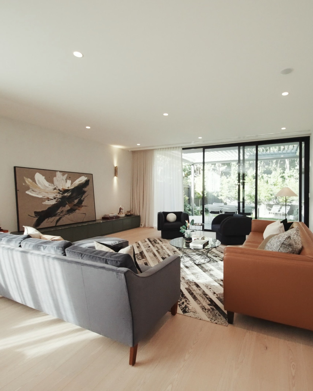 Premium furnished living area in a Laneway Stays Melbourne property